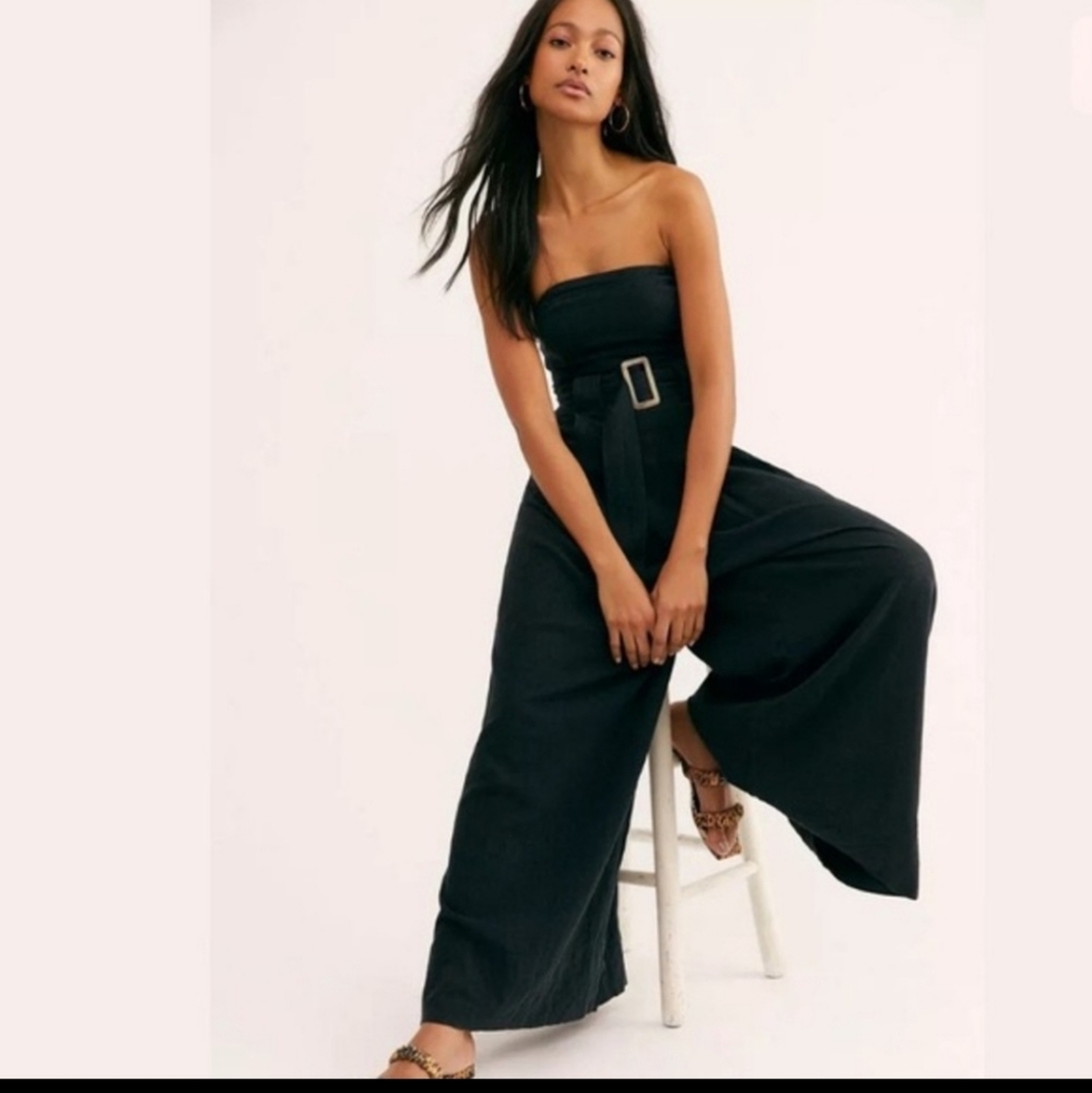 FREE PEOPLE- Black Lucia Jumpsuit
